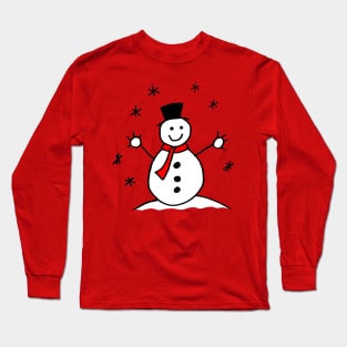 Cute Christmas Cartoon Snowman Long Sleeve T-Shirt